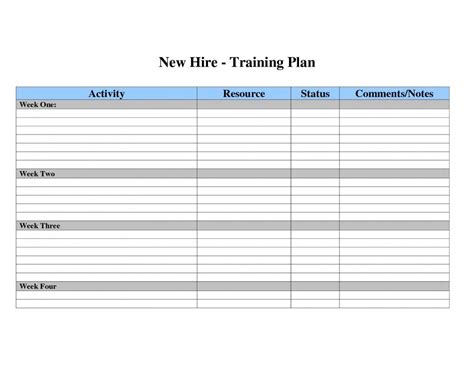 Employee Development Plan Templates | Workout plan template, Training ...