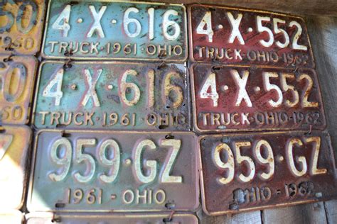 old license plates Old License Plates, Street Signs, Ohio, Columbus Ohio