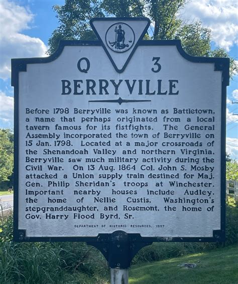 Berryville, Virginia – Hamilton Historical Records