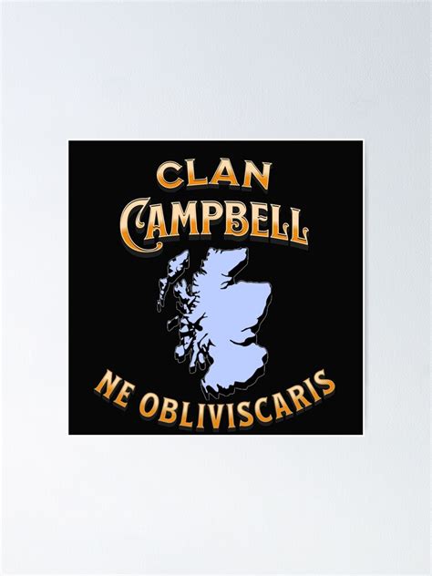 "Clan Campbell Motto Scottish Crest" Poster for Sale by ljrigby | Redbubble