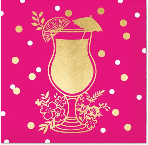 Download Hot Pink Drink Foil Napkin - Plate - Full Size PNG Image - PNGkit