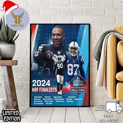 2024 Hall Of Fame Finalist NFL Official Poster - Horusteez