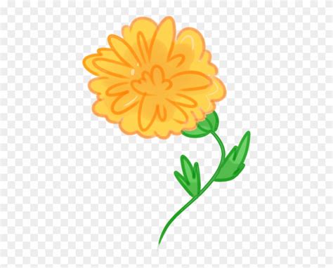 Download Orange Flower Clipart Cempasuchil - Flor De Cempasúchil Dibujo Png Transparent Png ...