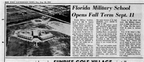 the new Florida military Academy 1961 plantation florida - Newspapers.com™