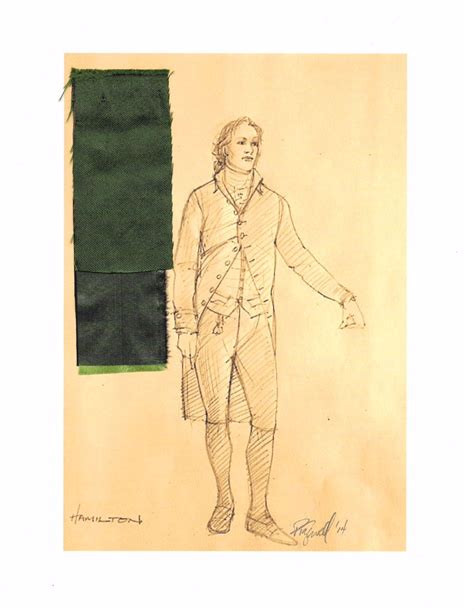 See the Original Sketches of Hamilton Costumes