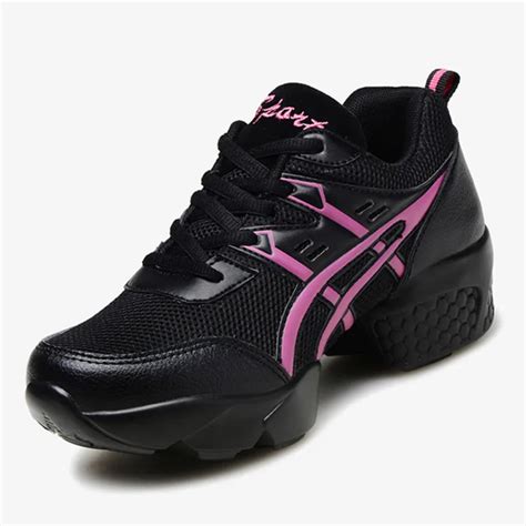 New Women Air Mesh Sports Dancing Sneakers Shoes Women's Line Dance Shoes Platform Girls Dancing ...