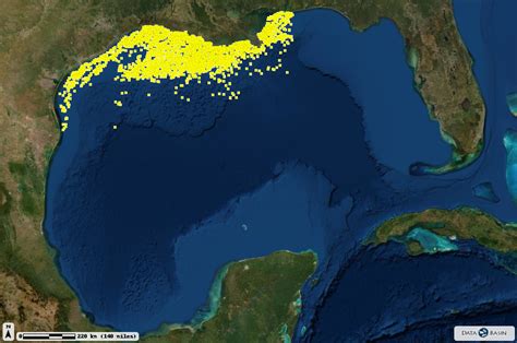 Oil Rigs Gulf Of Mexico Map - Map Of The World