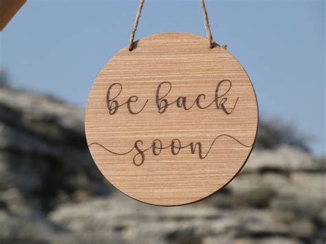 Wooden Be Back Soon Sign / Be Right Back Sign / Business Decor - Etsy