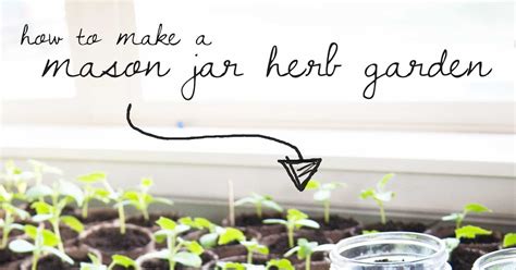 DIY Mason Jar Herb Garden | Averie Lane: DIY Mason Jar Herb Garden