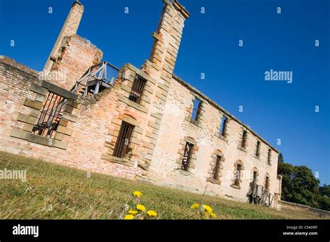 The ruins of the Penitentiary at the Port Arthur Historic Site. Port Arthur, Tasmania, Australia ...