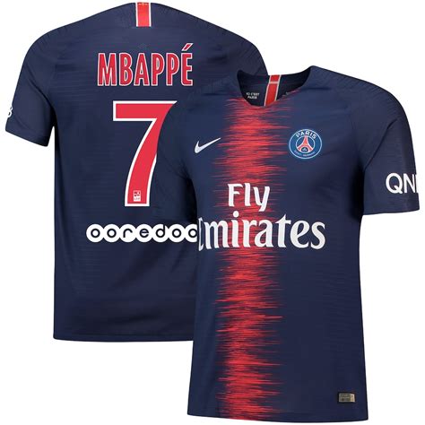 Men's Nike Kylian Mbappe Navy Paris Saint-Germain 2018 Authentic Home ...