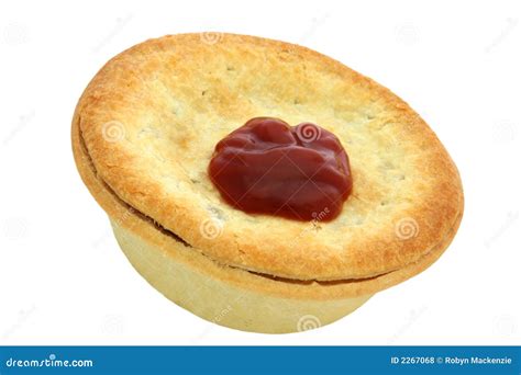 Aussie Meat Pie and Sauce stock photo. Image of tomato - 2267068