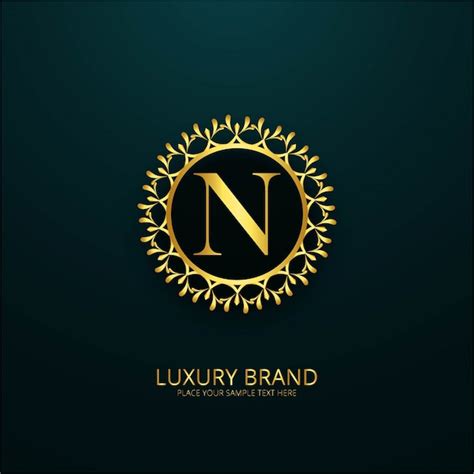 Free Vector | Luxury letter n logo