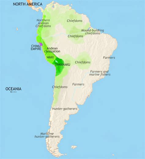 Map of South America in 500 BCE: The First Civilization | TimeMaps