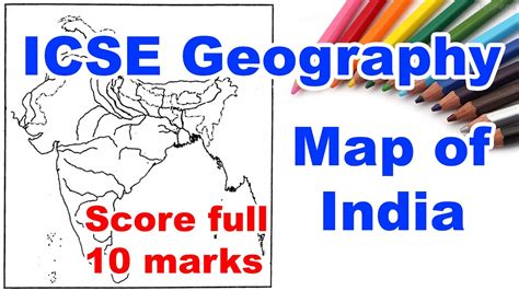 ICSE Map Pointing, Filling | Map of India | Sem 2 | Geography Class 10 ...