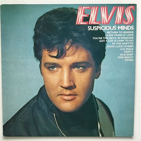 LP - Suspicious Minds (edition UK 1982) | Mejores canciones, Elvis presley, Canciones