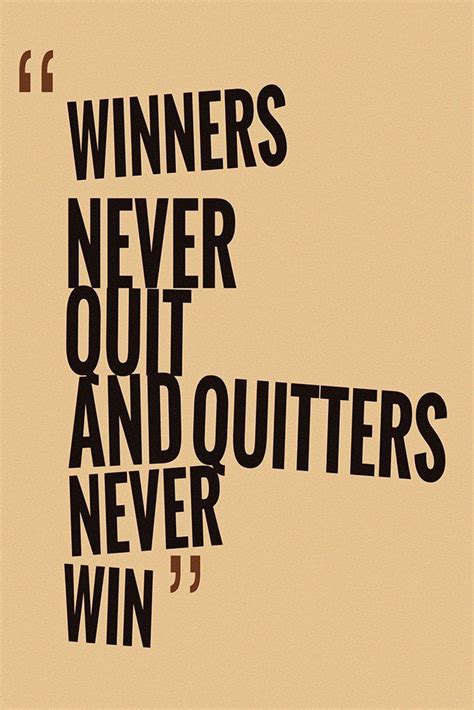 Winners Never Quit Motivational Inspirational Quotes Poster ...