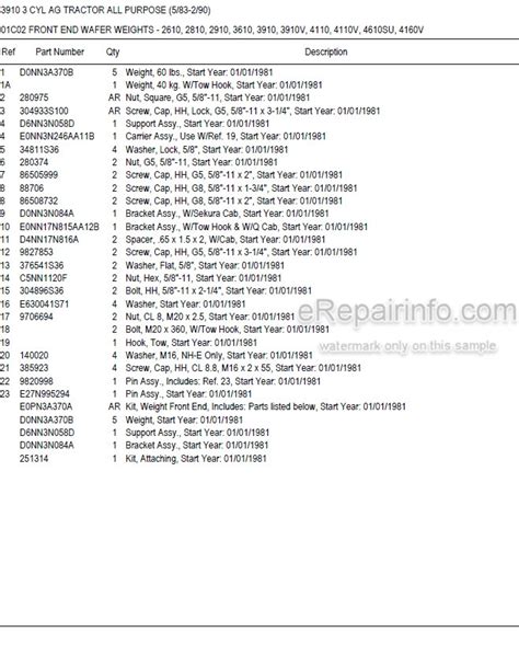 Ford 3910 Parts Manual Illustrated Tractor – eRepairInfo