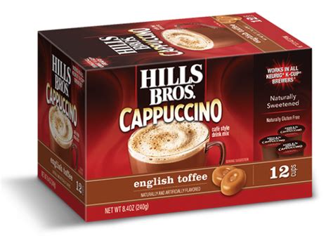 Hills Bros. Cappuccino Single Serve Cups, English Toffee Reviews 2019