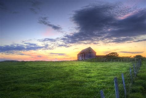 Old barn in landscape at sunset Photograph by Matthew Gibson - Fine Art America