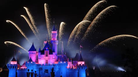 Disney Castle Fireworks Sunset Desktop Wallpapers - Wallpaper Cave