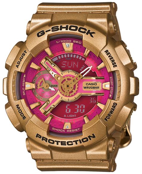 Lyst - G-Shock Women's Analog-digital Gold-tone Resin Strap Watch 49x46mm Gmas110gd-4a1 in Metallic