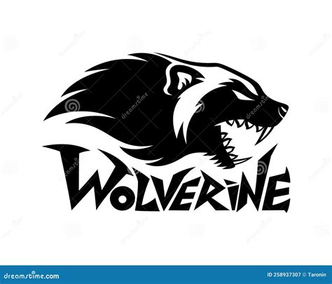 Wolverine animal icon. stock vector. Illustration of black - 258937307