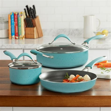 The Pioneer Woman Frontier 5-Piece Cookware Set, Turquoise - Walmart.com - Walmart.com