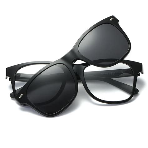 Polarized Clip On Sunglasses Include Frame Women Men Magnetic Clips Sun Glasses for Driver TR90 ...