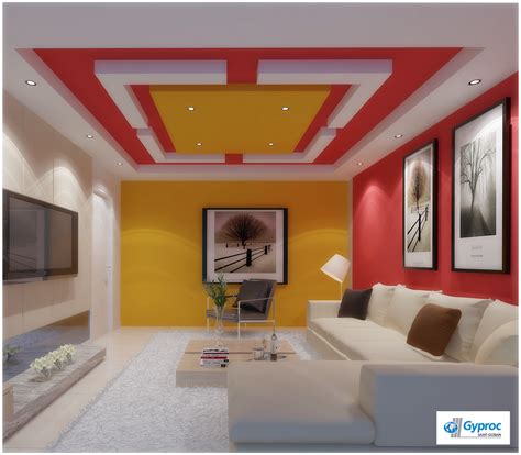 L Shaped Living Room False Ceiling Designs