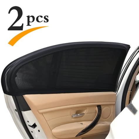 Car Window Shade- 2 Pack- Universal Cling Sunshade for Car Side Windows- w/ UV Privacy ...