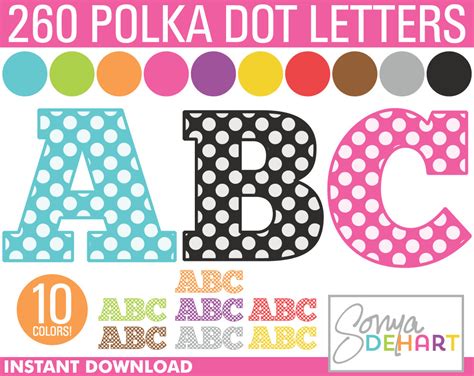 free printable polka dot alphabet letters - Clip Art Library