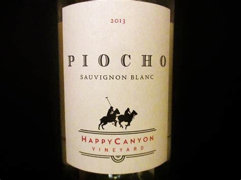 Happy Canyon Vineyard 2013 Sauvignon Blanc "Piocho," Happy Canyon, Santa Barbara County, CA