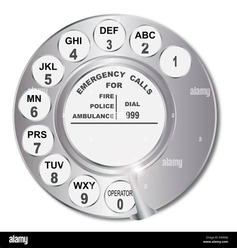 Old style telephone analogue ring dial with center information and letters and numbers Stock ...