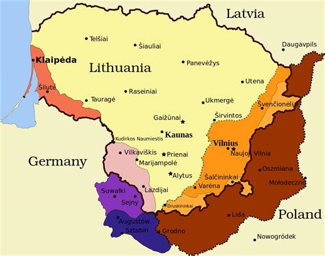 Kaunas Lithuania map - Map of kaunas Lithuania (Northern Europe - Europe)