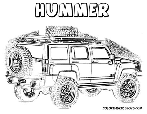 hummer cars Colouring Pages | Cars coloring pages, Coloring pages, Coloring pictures