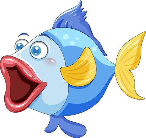 Cartoon fish with big lips 7701089 Vector Art at Vecteezy