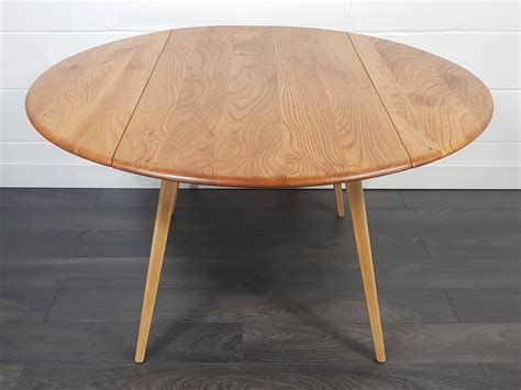 Ercol Round Drop Leaf Dining Table, 1960s | #146811