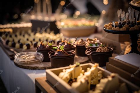 Premium Photo | Food festival with assorted food catering service ai ...