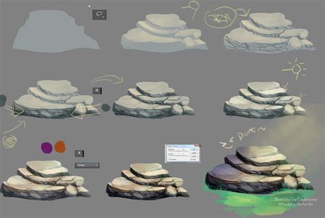 Tutorial How I make the stone by Caphricorn on deviantART | Digital ...