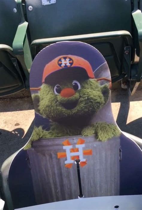 Oakland A's fan cutout of Astros mascot in trash can goes viral