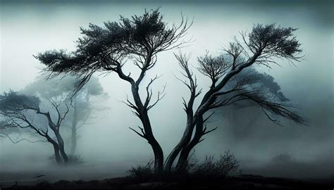 Spooky fog blankets spooky forest terrain mysteries ,generative AI 24623196 Stock Photo at Vecteezy