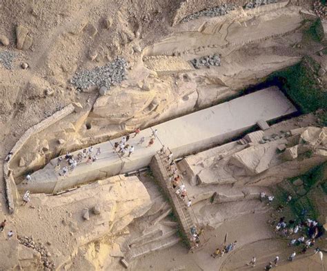 The "Unfinished Obelisk" in Aswan, Egypt is a megalith made from a ...