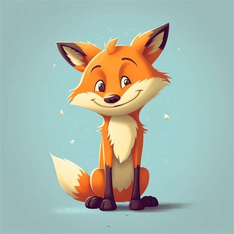 Premium AI Image | cute fox illustration