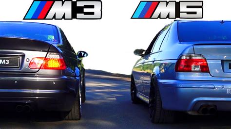 BMW M5 vs BMW M3 Sound E39 E46 Exhaust REVS revving Battle BMW Fans ...