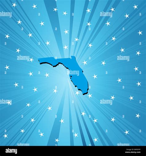 Blue map of Florida Stock Photo - Alamy