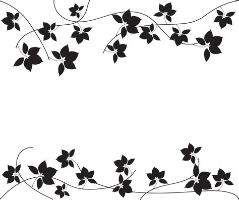 Vine Border Clipart Black And White