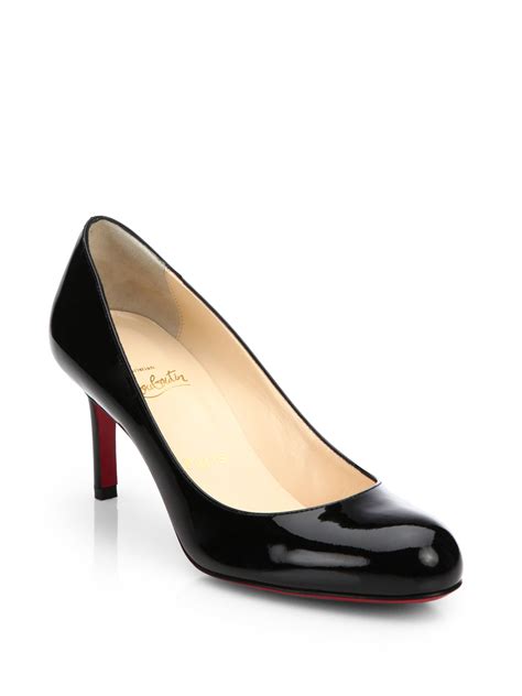 Christian louboutin Simple Patent Leather Pumps in Black | Lyst