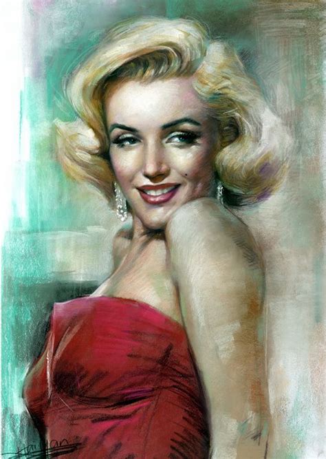 Marilyn Monroe Portrait by Haiyan - pop picture - Paintings & Prints, People & Figures ...