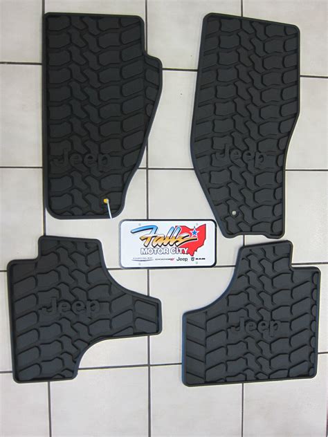 2011 & 2012 Jeep Liberty Rubber Slush Mats Floor Mats Set of 4 Mopar ...